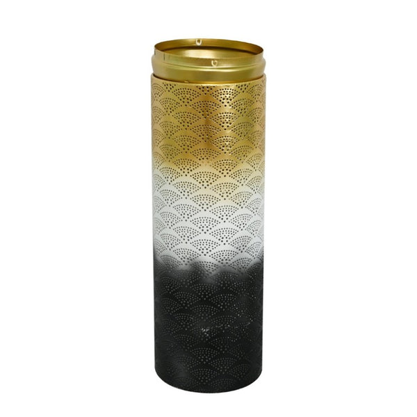 English Elm Decorative Metal Floor Vase Set Three Graduated Heights Leaf Embossed Living Room Accent W5977P521301