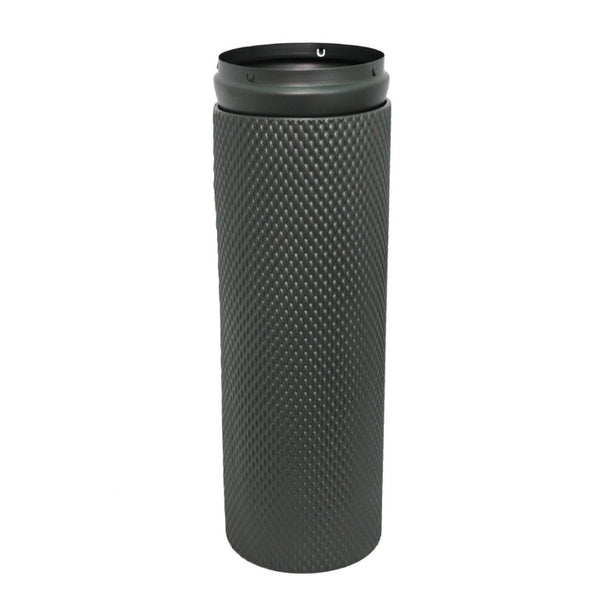 English Elm Decorative Honeycomb Metal Floor Vase Trio Handcrafted Black Silver Leaf Finish W5977P521306