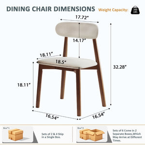 English Elm Solid Oak Farmhouse Dining Chair Set Walnut Finish Chenille Seat with Metal Bracing W6013P507669