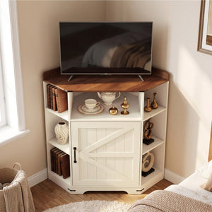 English Elm Corner Industrial Bookshelf Six Cubby Storage Unit with Built-In USB Charging Station W6018P577722