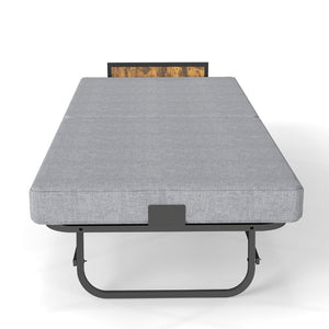 English Elm 78×31 Rollaway Guest Bed with Memory Foam Mattress Headboard and USB Charging Port W6101P525714