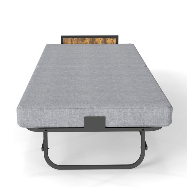 English Elm 78×31 Rollaway Guest Bed with Memory Foam Mattress Headboard and USB Charging Port W6101P525714