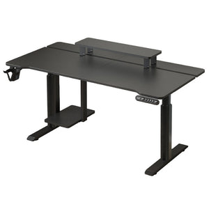 English Elm 63×(24+6 63X(24+6) Black Dual Motor Electric Standing Desk with Splice Board for Home Office W614P502857