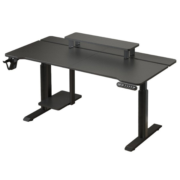 English Elm 63×(24+6 63X(24+6) Black Dual Motor Electric Standing Desk with Splice Board for Home Office W614P502857