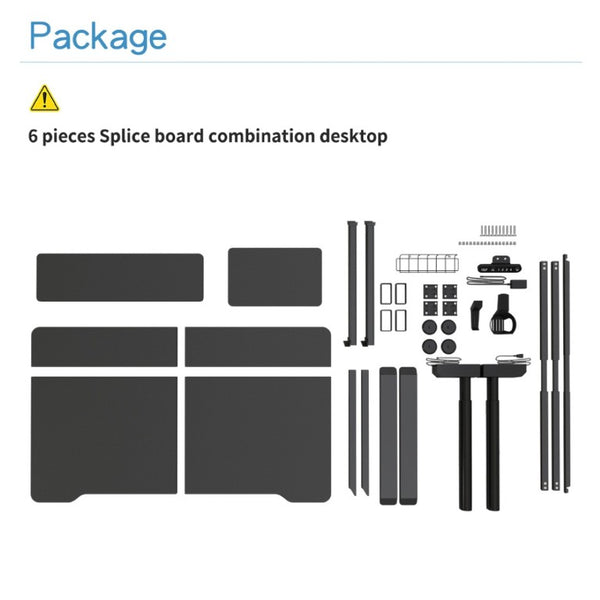 English Elm 63×(24+6 63X(24+6) Black Dual Motor Electric Standing Desk with Splice Board for Home Office W614P502857