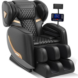 English Elm Massage Chair Zero Gravity Full Body Recliner with Heating Airbags and Bluetooth Speaker W6175P520565