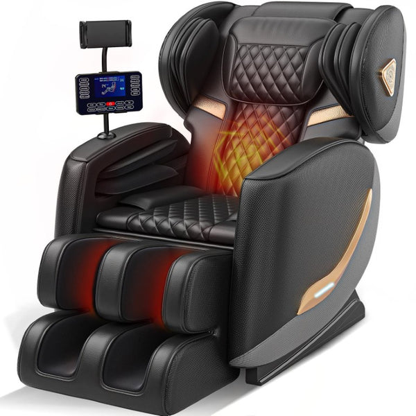 English Elm Upgraded Full Body Massage Recliner Zero Gravity Heated Bluetooth Living Room Chair W6175P561240
