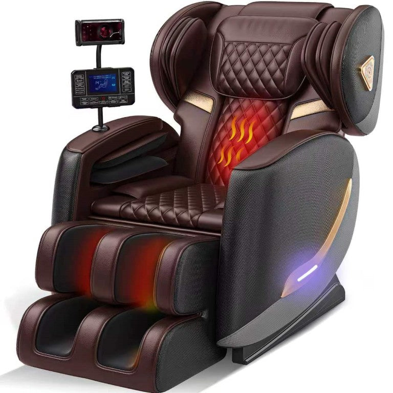 English Elm Upgraded Full Body Massage Recliner Zero Gravity Heated Airbag Chair with Bluetooth W6175P561246