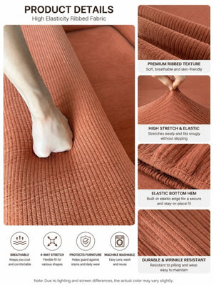 English Elm Compression Corduroy Floor Sofa Bed Modular Convertible for Studio Living Spaces Orange W6188P525729
