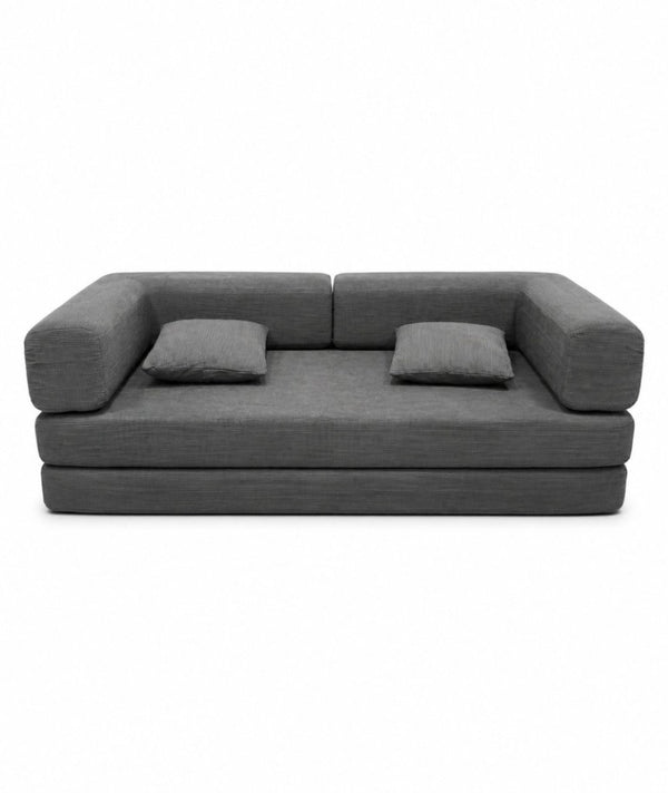 English Elm Compression Corduroy Floor Sofa Bed Modular Convertible for Studio Living Spaces Antique Grey W6188P525742