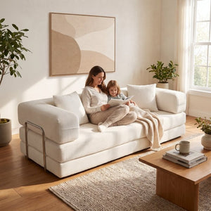 English Elm Double Duty Convertible Corduroy Sleeper Sofa Wide Body Sponge Guest Bed W6188P552718