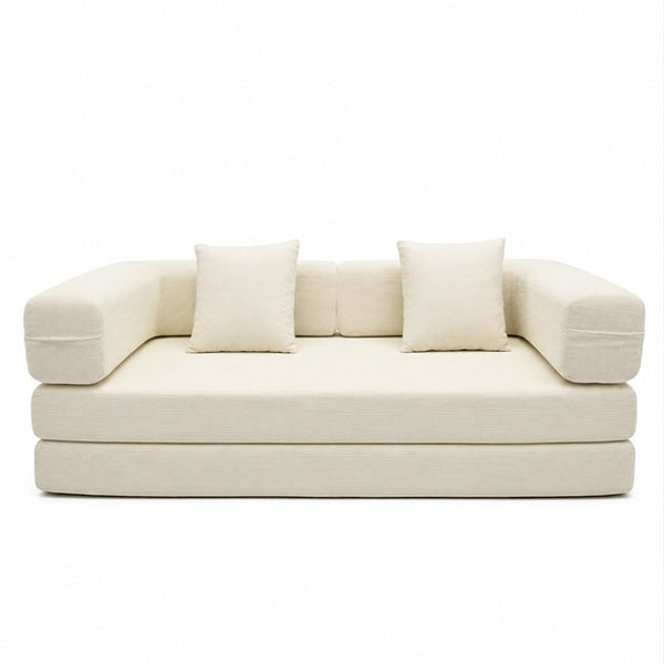 English Elm Double Duty Convertible Corduroy Sleeper Sofa Wide Body Sponge Guest Bed W6188P552718