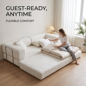 English Elm Double Duty Convertible Corduroy Sleeper Sofa Wide Body Sponge Guest Bed W6188P552718