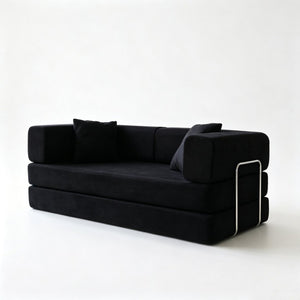 English Elm Compression Corduroy Floor Sofa Bed Modular Convertible for Studio or Guest Room W6188P552719