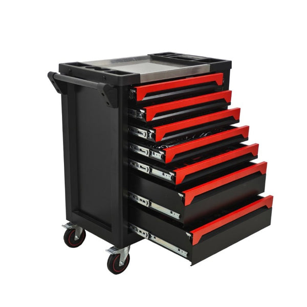 English Elm 7 Drawer Rolling Tool Chest SPCC Steel Cabinet with 258 Piece Set for Garage W6259P532652