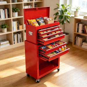 English Elm 8‑Drawer Rolling Tool Chest Detachable Top Box Cold-Rolled Steel Garage Workshop Cabinet W6259P532862