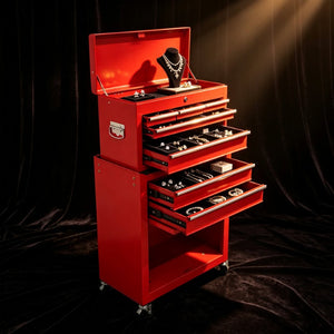 English Elm 8‑Drawer Rolling Tool Chest Detachable Top Box Cold-Rolled Steel Garage Workshop Cabinet W6259P532862