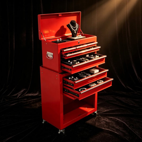 English Elm 8‑Drawer Rolling Tool Chest Detachable Top Box Cold-Rolled Steel Garage Workshop Cabinet W6259P532862