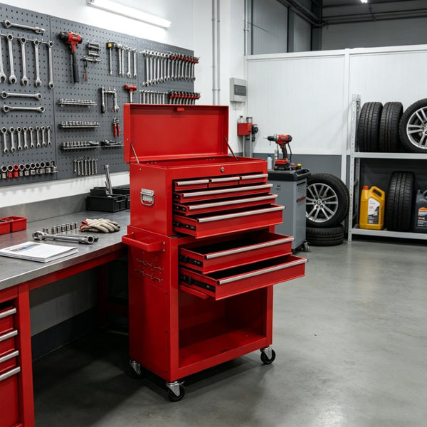 English Elm 8‑Drawer Rolling Tool Chest Detachable Top Box Cold-Rolled Steel Garage Workshop Cabinet W6259P532862