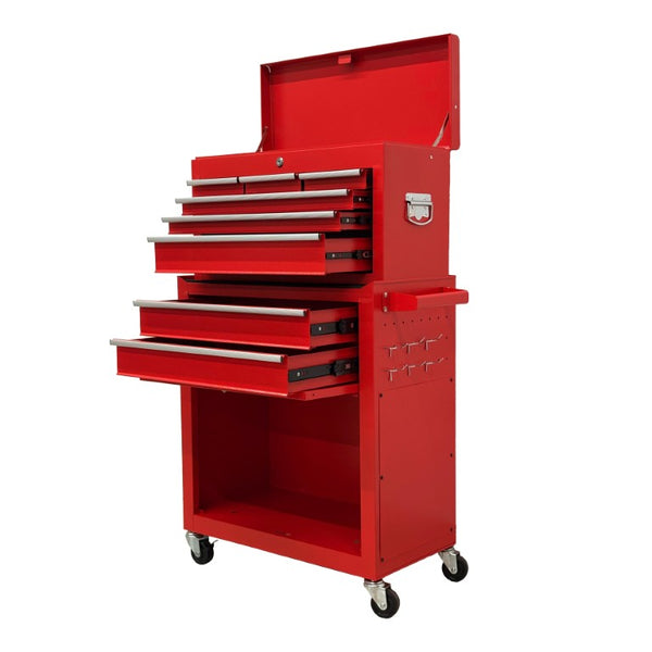 English Elm 8‑Drawer Rolling Tool Chest Detachable Top Box Cold-Rolled Steel Garage Workshop Cabinet W6259P532862