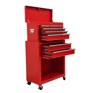 English Elm 8‑Drawer Rolling Tool Chest Detachable Top Box Cold-Rolled Steel Garage Workshop Cabinet W6259P532862