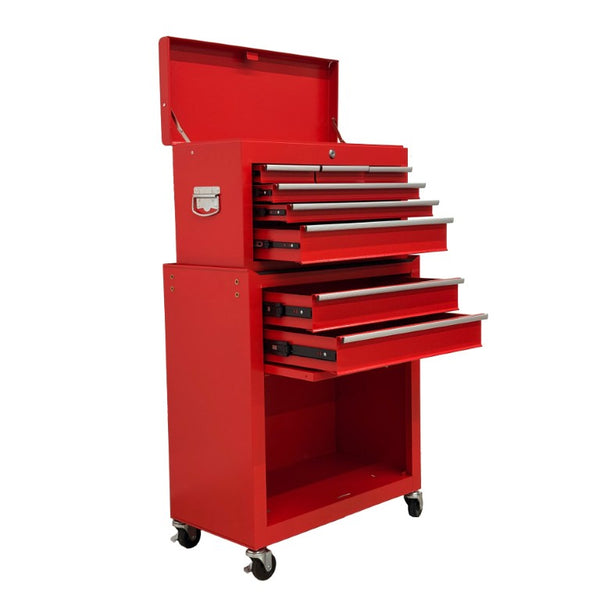 English Elm 8‑Drawer Rolling Tool Chest Detachable Top Box Cold-Rolled Steel Garage Workshop Cabinet W6259P532862
