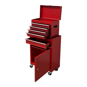 English Elm 5‑Drawer Rolling Steel Tool Cabinet with Locking Casters and Detachable Top Chest W6259P532919