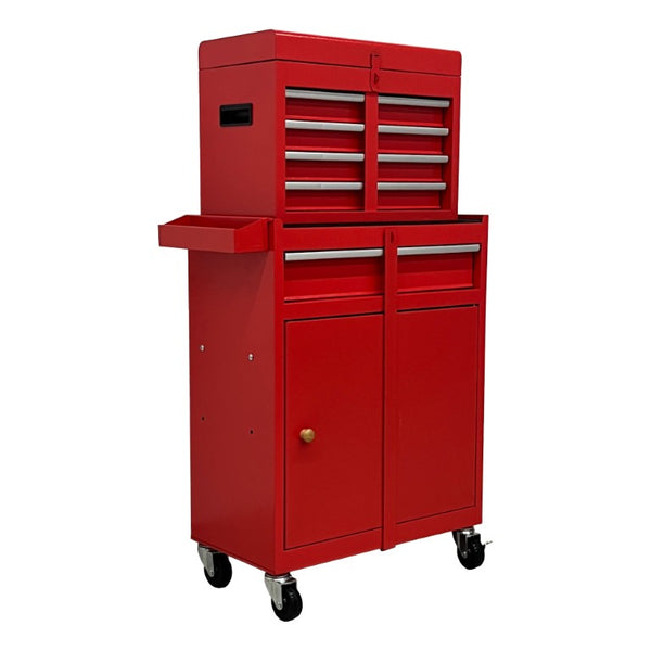 English Elm 5‑Drawer Rolling Steel Tool Cabinet with Locking Casters and Detachable Top Chest W6259P532919