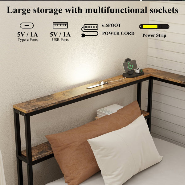 English Elm Twin Corner Metal Platform Daybed with Storage Drawers and Farmhouse Barn Door Detail W636P485963
