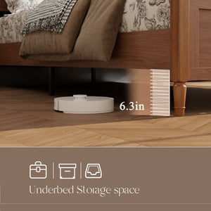 English Elm Queen Platform Bed Scalloped Upholstered Headboard Solid Wood Legs No Box Spring Walnut Cotton Linen W636P510169