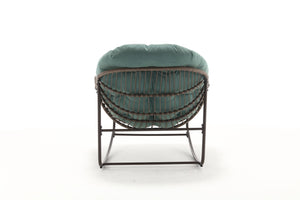 English Elm Outdoor Wicker Egg Rocking Chair Oversized Synthetic Rattan Porch Lounge Seat W640P360267