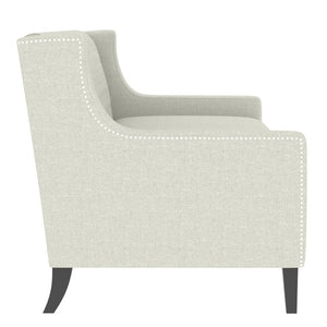 English Elm 78.75 Inch Button Tufted Three Seat Mid Century Sofa with Birch Legs for Any Room W680P188556