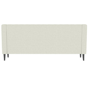 English Elm 78.75 Inch Button Tufted Three Seat Mid Century Sofa with Birch Legs for Any Room W680P188556