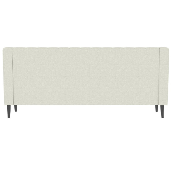 English Elm 78.75 Inch Button Tufted Three Seat Mid Century Sofa with Birch Legs for Any Room W680P188556