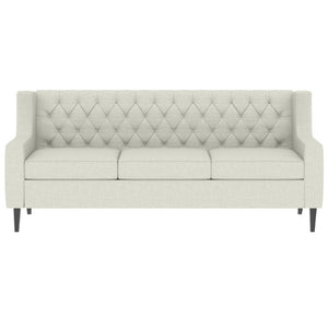 English Elm 78.75 Inch Button Tufted Three Seat Mid Century Sofa with Birch Legs for Any Room W680P188556