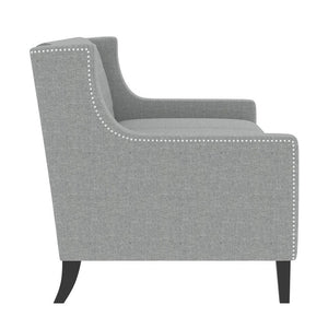 English Elm 78.75 Inch Mid Century Modern 3 Seater Sofa with Button Tufted Back and Birch Legs W680P188561