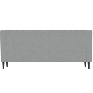 English Elm 78.75 Inch Mid Century Modern 3 Seater Sofa with Button Tufted Back and Birch Legs W680P188561