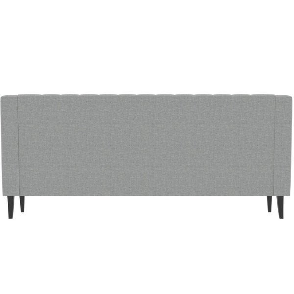 English Elm 78.75 Inch Mid Century Modern 3 Seater Sofa with Button Tufted Back and Birch Legs W680P188561