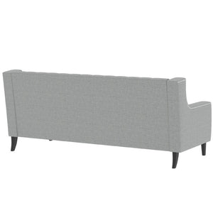 English Elm 78.75 Inch Mid Century Modern 3 Seater Sofa with Button Tufted Back and Birch Legs W680P188561