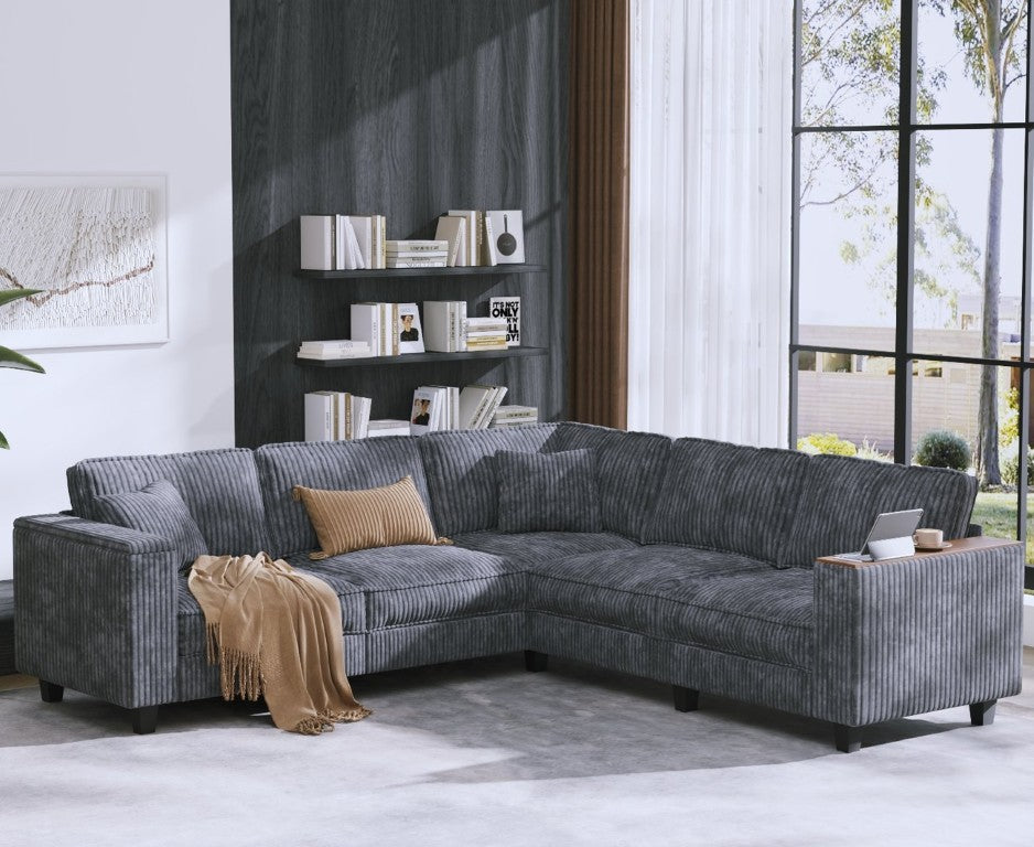 English Elm Sofa with Birch Gourd Legs High Density Cotton Fill for Classic Contemporary Living Rooms W680P254488