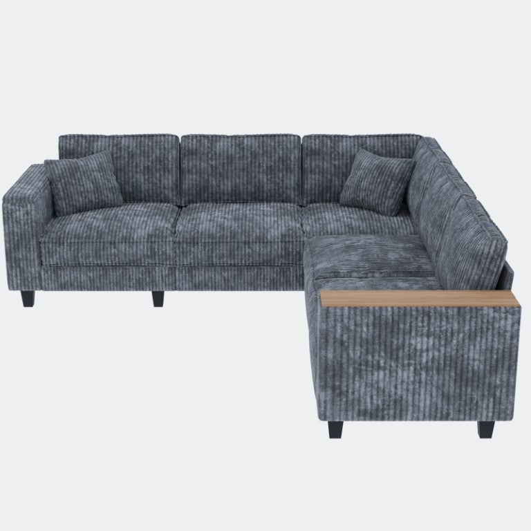 English Elm Sofa with Birch Gourd Legs High Density Cotton Fill for Classic Contemporary Living Rooms W680P254488