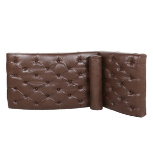 English Elm Upholstered Pu Leather Chaise Lounge with Birch Sled Base for Bedroom Living Room W680P426999