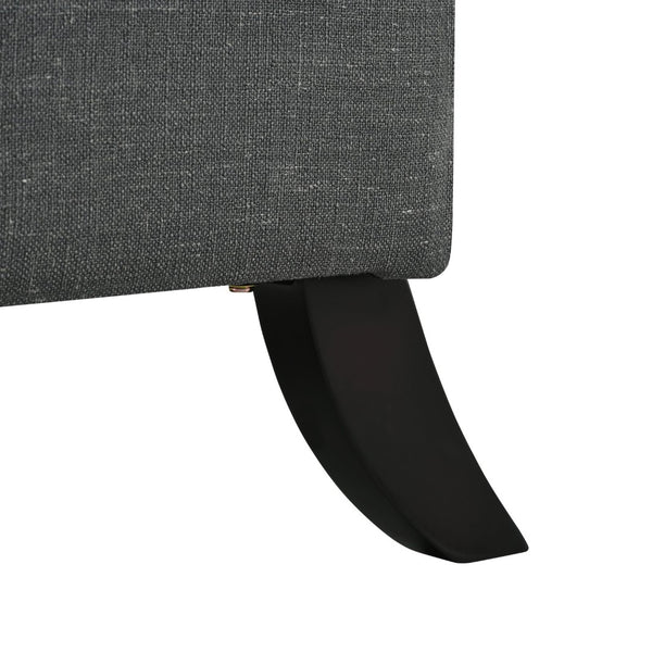 English Elm Manual Pushback Wingback Recliner with Folding Tray Usb Port Solid Wood Mid Century Dark Gray W680P451423