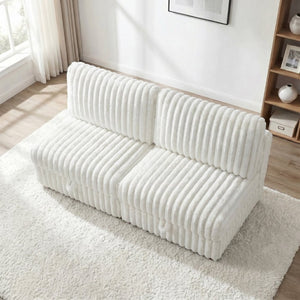 English Elm Armless Modular Sectional Units with Hidden Storage and Sleeper Flexibility for Living Rooms Beige W680P466906