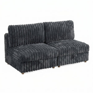 English Elm Armless Modular Sectional Units with Hidden Storage and Sleeper Flexibility for Living Rooms Grey W680P466908