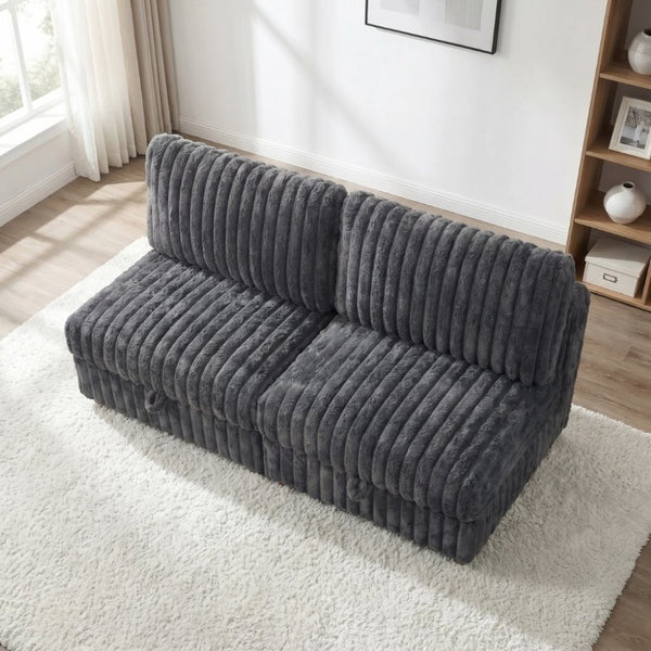 English Elm Armless Modular Sectional Units with Hidden Storage and Sleeper Flexibility for Living Rooms Grey W680P466908