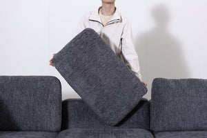 English Elm Modular Fabric Sectional Sofa with Hidden Storage and Convertible Sleeper Design W680P466910