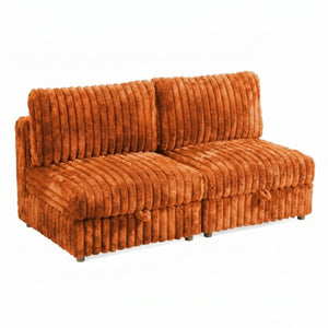 English Elm Armless Modular Sectional Units with Hidden Storage and Sleeper Flexibility for Living Rooms Orange W680P466915