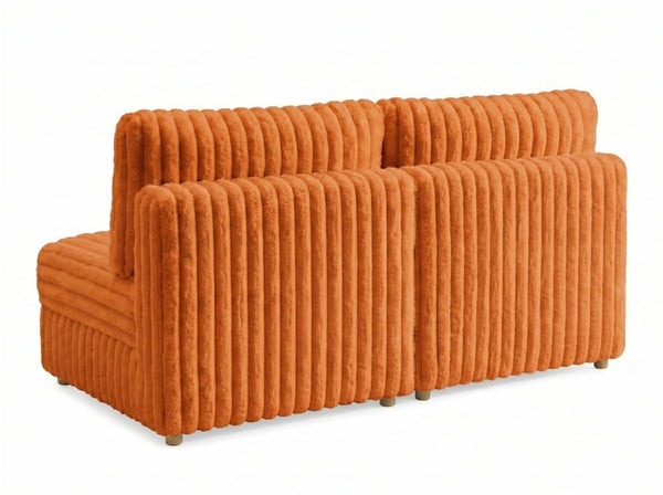 English Elm Armless Modular Sectional Units with Hidden Storage and Sleeper Flexibility for Living Rooms Orange W680P466915