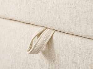 English Elm Armless Modular Two Piece Sectional with Hidden Storage and Convertible Sofa Bed Design White W680P466917